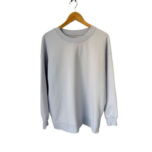 Lululemon Perfectly Oversized Crew Neck Pullover Sweatshirt In Pastel Blue - Picture 5 of 10